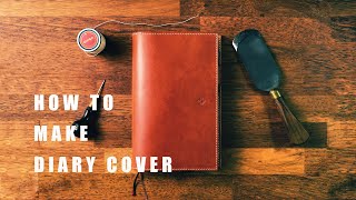 How to make luxury leather diary cover DIY DIARY COVER [upl. by Izy]