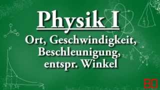 Physik I Vorlesung 2 Schwingungen 1 Ort Geschwindigkeit Beschleunigung entspr Winkel [upl. by Utimer]