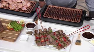 Gotham Steel 1000W Deluxe XL Smokeless Grill with Quad Kabob on QVC [upl. by Laris]