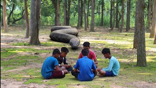 Anaconda Snake Attack On Village Boy In Forest  Card Playing Time [upl. by Idorb]