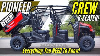 Is the New 2023 Pioneer 1000 CREW Hondas Best UTV to Buy 6Seater Side by Side Review [upl. by Oflodor34]