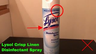 ✅ How To Use Lysol Crisp Linen Disinfectant Spray Review [upl. by Attelocin]