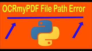 OCRmyPDF throws WinError The system cannot find the file specified [upl. by Hoenack]