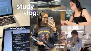 STUDY VLOG 📓🖇 finals season intense studying for exams assignments amp productive days in my life [upl. by Alhak]