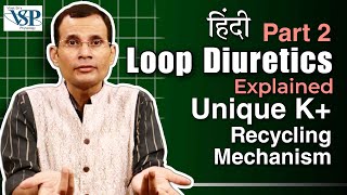 Physiologic basis of Diuretics action part 2 Loop diuretics Hindi  MBBS  NEET PG [upl. by Arataj]