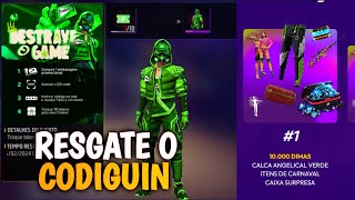 CORRE COMO RESGATAR O CONJUNTO TRIDENT RESGATE O CODIGUIN NOVAS RECOMPENSAS FREE FIRE [upl. by Nehpets396]