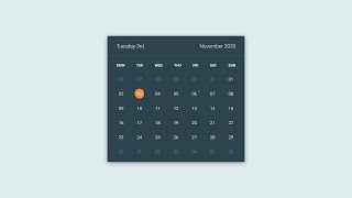 Calendar Flip Animation  Using HTML amp CSS  JS  2020 [upl. by Hgielar]