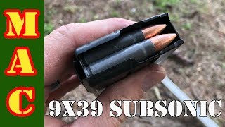 Shooting Tula 9x39 subsonic ammo at 200 and 250 yards [upl. by Naillimixam]