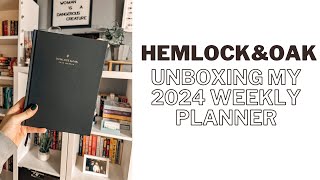 Hemlock amp Oak 2024 Weekly Planner Unboxing [upl. by Secilu]