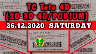 TOTO 4D 26122020 SABTU  TEST CARD TC [upl. by Urissa982]