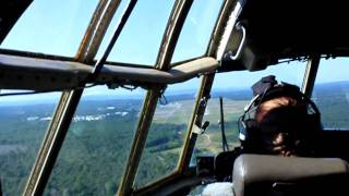 C130 Assault Landing procedures at Marthas Vineyard airport in HD [upl. by Eadahc]