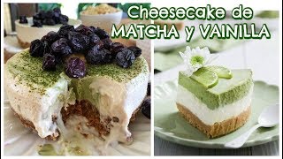 CHEESECAKE CRUDIVEGANO DE MATCHA Y VAINILLA  Sin glutenPaleo [upl. by Adnuhsal523]