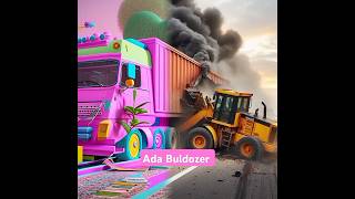 A Buldozer And Container Truckshorts viralvideos trending herichannel animasimobiltrukbuldozer [upl. by Neisa623]