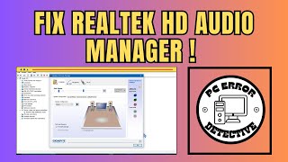 How to Fix Realtek HD Audio Manager Windows 10 not Showing [upl. by Teleya133]