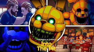 FNAF Into the Pit All Endings amp All Jumpscares [upl. by Euqinna]