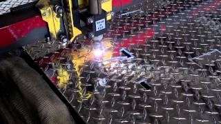 Plasma cutting 316quot Diamond plate aluminum [upl. by Bringhurst]