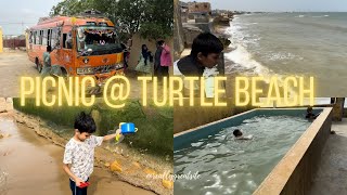 Vlog  99  Picnic  Turtle Beach  Visit To Seaside With Family  Dayout  Seaside in Karachi [upl. by Oriana]