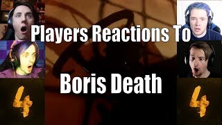 Players Reactions To Boris Death Bendy and The Ink Machine Chapter 4 [upl. by Irotal]