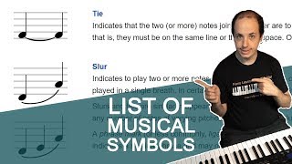 The List of Musical Symbols and Terms [upl. by Hetty]