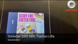 PLAIN BORING  Marrickville Metro  Schindler 5500 MRL Traction Lifts [upl. by Medwin]