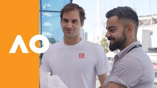 Roger Federer meets Virat Kohli  Australian Open 2019 [upl. by Calli807]