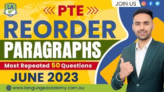 PTE Reading Reorder Paragraphs  June 2023 Real Exam Predictions  Language Academy PTE NAATI [upl. by Hyatt]