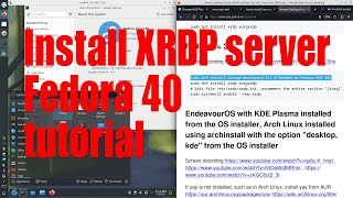 Install xrdp RDP server on Fedora KDE 40 tutorial for beginners  March 2024  92cd6942 [upl. by Leandre595]