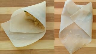 How to Fold and Wrap Samosas and Spring Rolls by Punjabi Kitchen Routines Ramzan Special [upl. by Iblehs]