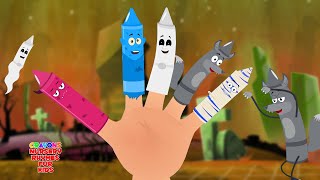 Halloween Finger Family Spooky Nursery Rhyme for Kids [upl. by Berke88]