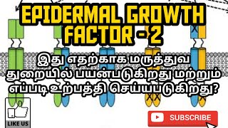 EPIDERMAL GROWTH FACTOR 2  PRODUCTION  FUNCTION  THERAPY  PHARMA TAMIL  RK 82 [upl. by Lettig]