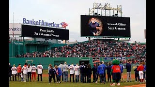 Boston Red Sox honor Boston Marathon bombing victims survivors with pregame ceremony [upl. by Powder]