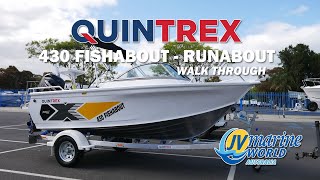 Quintrex 430 Fishabout  Walk Through Video [upl. by Ming]