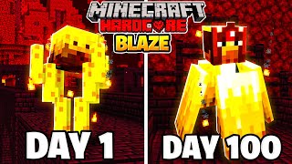 I Survived 100 Days as a BLAZE in Minecraft Heres What Happened [upl. by Ecinej995]