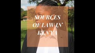 Law 101 Sources of Law [upl. by Vannie]