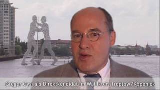 DIE LINKE Gregor Gysi direkt in den Bundestag für TreptowKöpenick [upl. by Janifer]