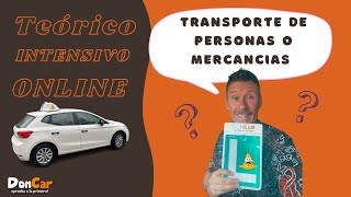 Doncono TEÓRICO ONLINE TRANSPORTE DE PERSONAS y MERCANCIAS [upl. by Codding]