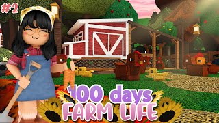 Raising Chickens I Spent 100 Days as a Bloxburg FARMER🌻🐔  Ep 2 [upl. by Lura195]