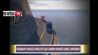 Recreacion en 3D del Accidente de Pasamayo Policia concluyo que Camion invadio carril del Bus [upl. by Dasi387]