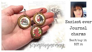 Easiest EVER journal charms dont buy it DIY it [upl. by Icnarf]