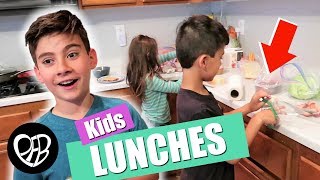 KIDS BACK TO SCHOOL LUNCHES  Kids Pack Their Own Lunches  A Bunch of Lunches  PHILLIPS FamBam [upl. by Salkcin580]