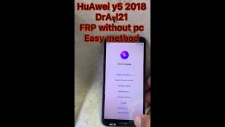 Huawei DRAlx2 y5 2018 Frp latest method [upl. by Odama]