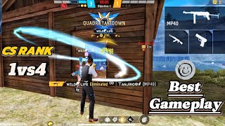 1VS4 CS RANK BEST GAMEPLAY😱 GARENA FREE FIRE🔥  SV SACHIN GAMER [upl. by Warram]