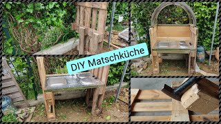 DIY Matschküche selber bauen aus Palette TOLL WOW  DIY slush kitchen build yourself from pallets [upl. by Stamata367]