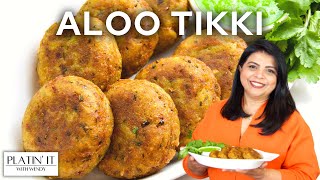 Easy CRISPY Aloo Tikki  Delicious Potato Patties [upl. by Merari]