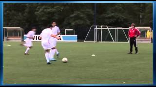 Soccer Training  Soccer Drill  Crossing and Overlapping in the Diamond [upl. by Nimzay457]