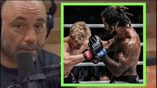 Joe Rogan on Sage Northcutt Being BRUTALLY KOd by Cosmo Alexandre [upl. by Notsag]