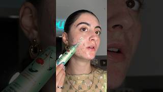 ERBORIAN CC RED CORRECT ON ACNE ❤️🥰 makeuptutorial acnepositivity makeupreview tintedsunscreen [upl. by Yanrahc]