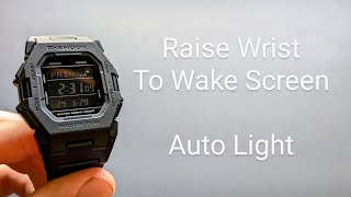 GShock GDB500 Raise Wrist to Wake Screen Display  Auto light [upl. by Klayman823]