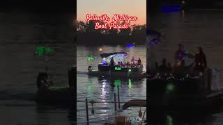 Belleville Lake Michigan Neon Boat Parade belleville boatparade boat lake travel michigan [upl. by Ennyrb942]