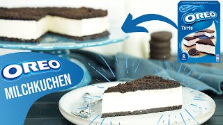 XXL Oreo als Torte ohne Gelatine selber machen  Oreo Milchtorte  OreoTorte No Bake Rezept [upl. by Sherj]